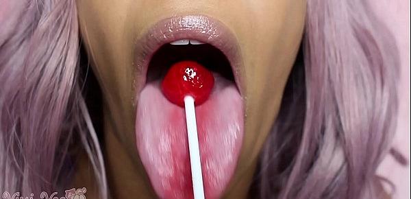  Longue Long Tongue Mouth Fetish Lollipop FULL VIDEO